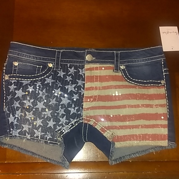 Denim - Stars and stripes shorts
